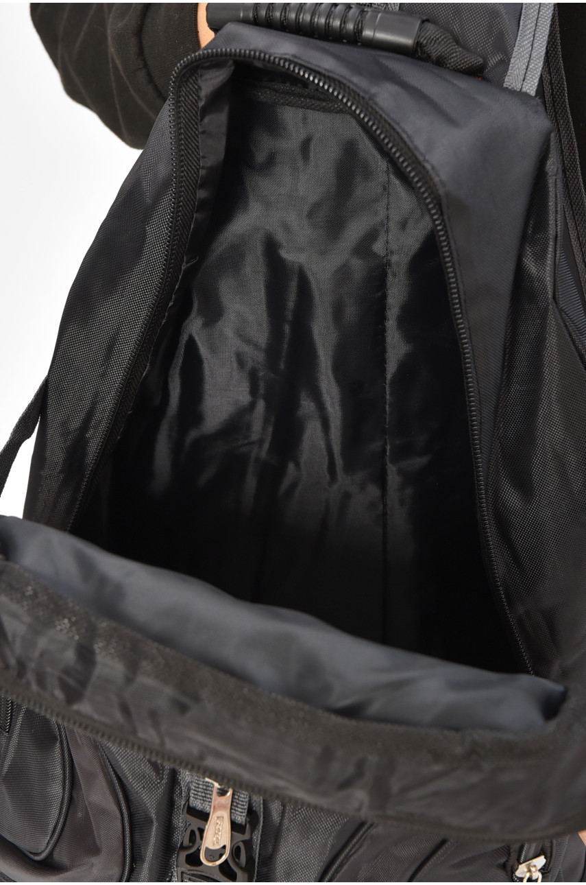 Рюкзак чоловічий текстильний чорного кольору 119-7 209396