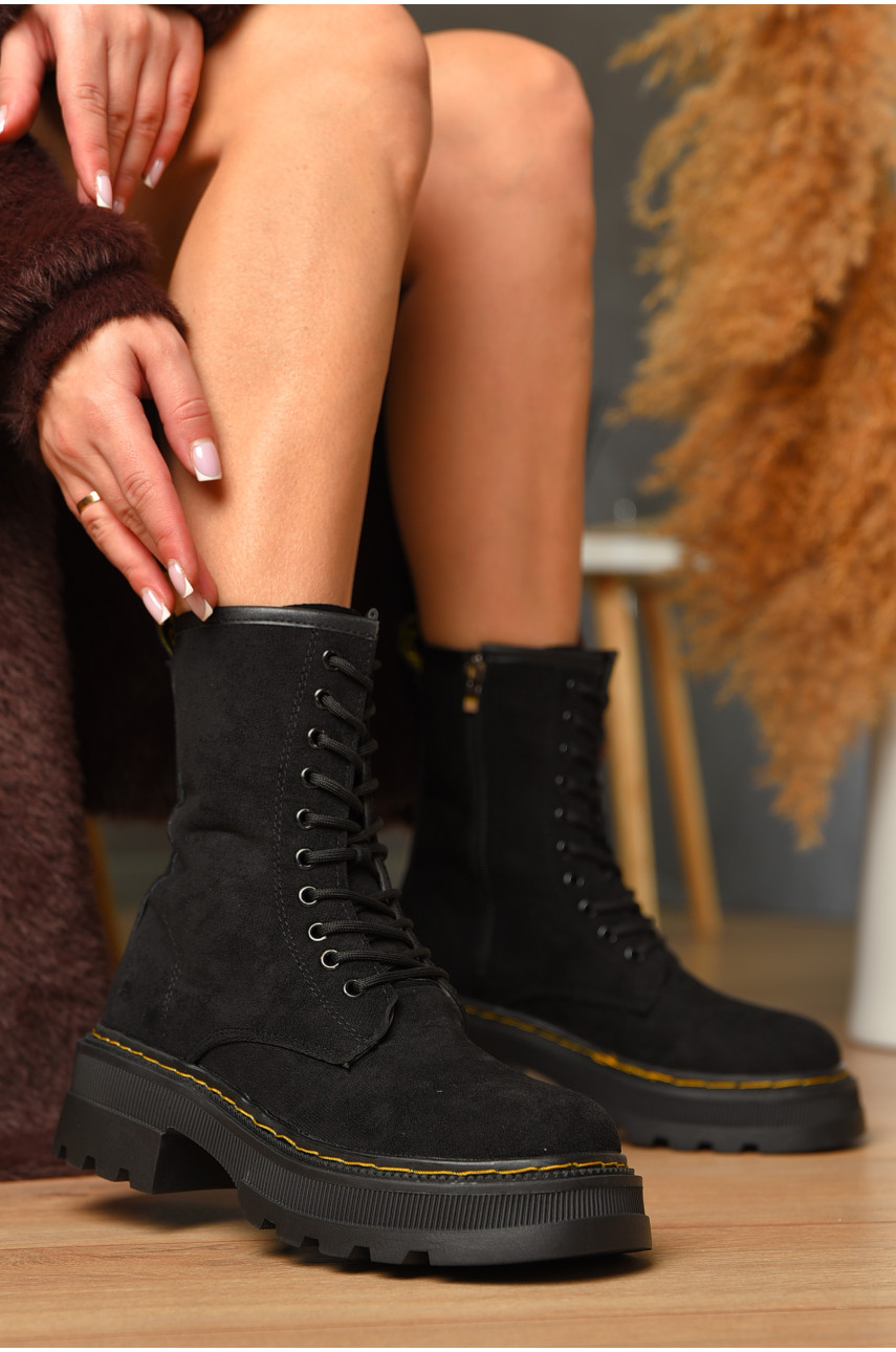 Ботинки женские демисезонные черного цвета н3-2 209406