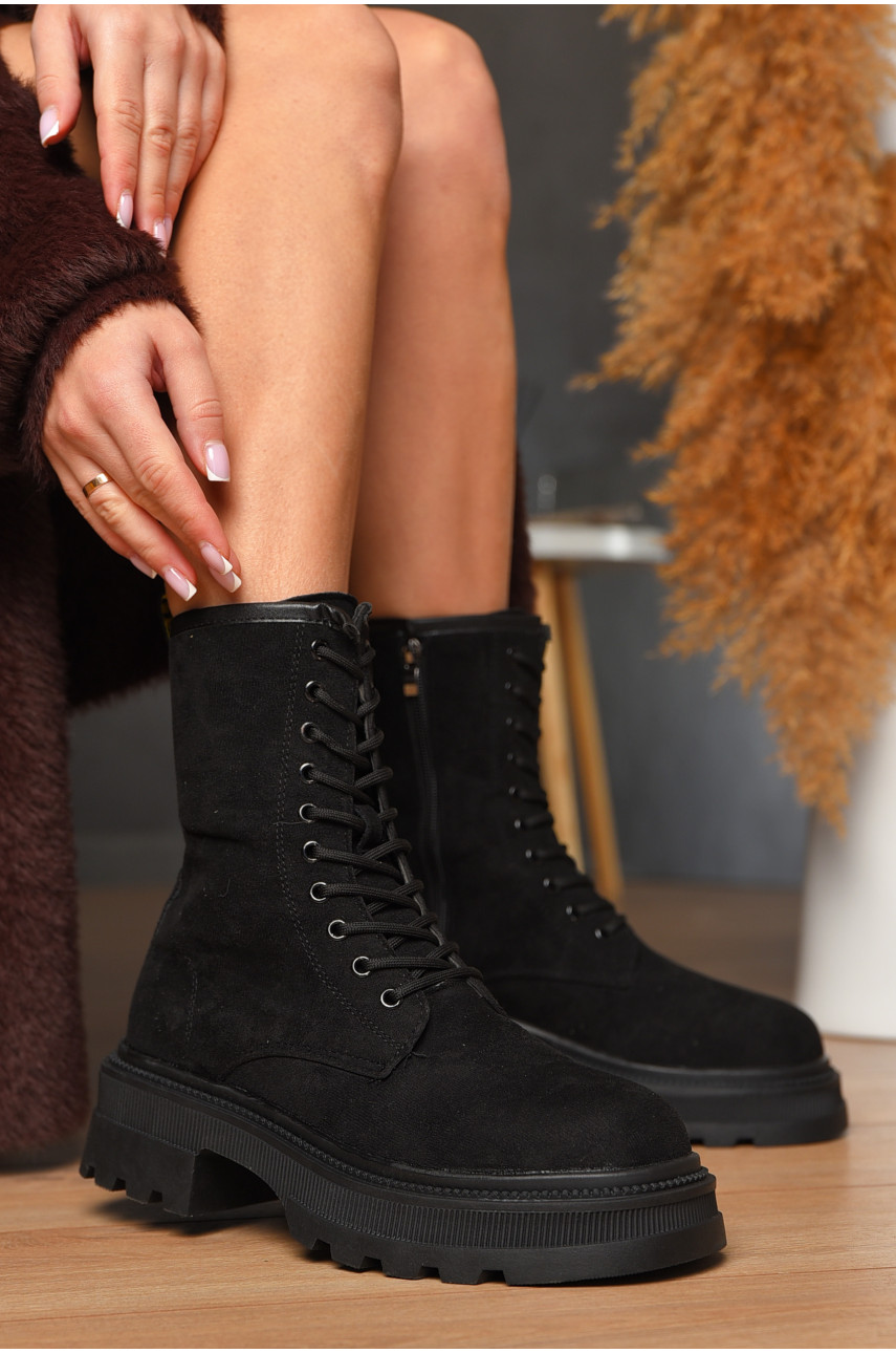 Ботинки женские демисезонные черного цвета н3-2 209407