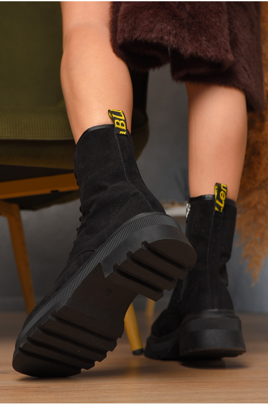 Ботинки женские демисезонные черного цвета н3-2 209407