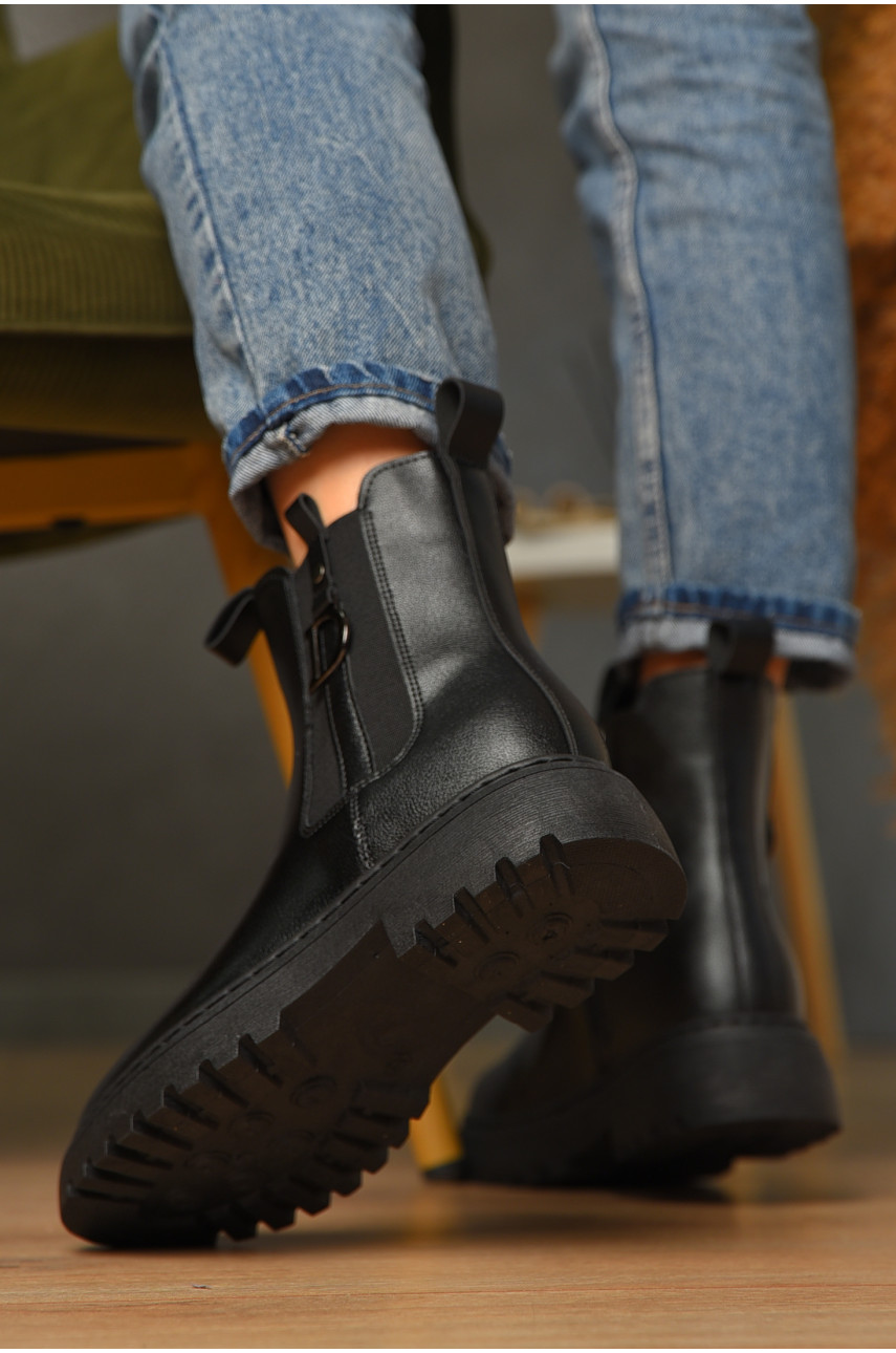 Ботинки женские демисезонные черного цвета 025-13 209409