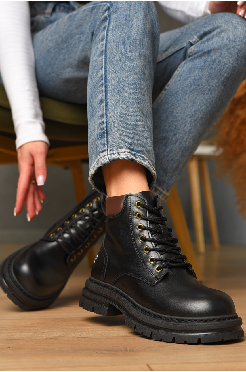 Ботинки женские демисезонные черного цвета 025-36 209411