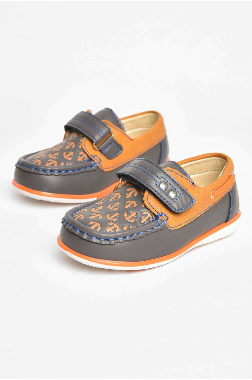 Мокасини дитячі для хлопчика темно-сірого кольору 8020-9 209413