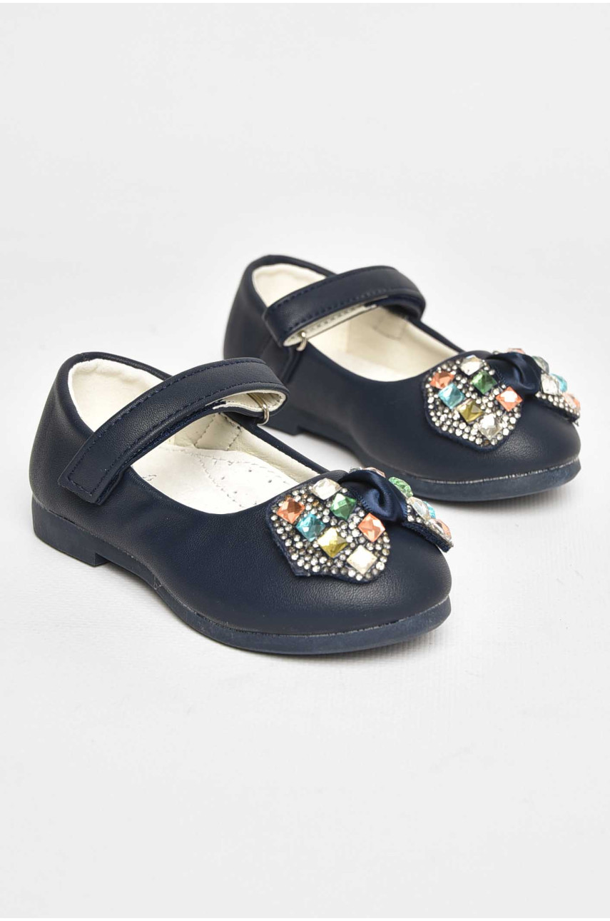Туфлі для дівчинки темно-синього кольору 701-7 209415