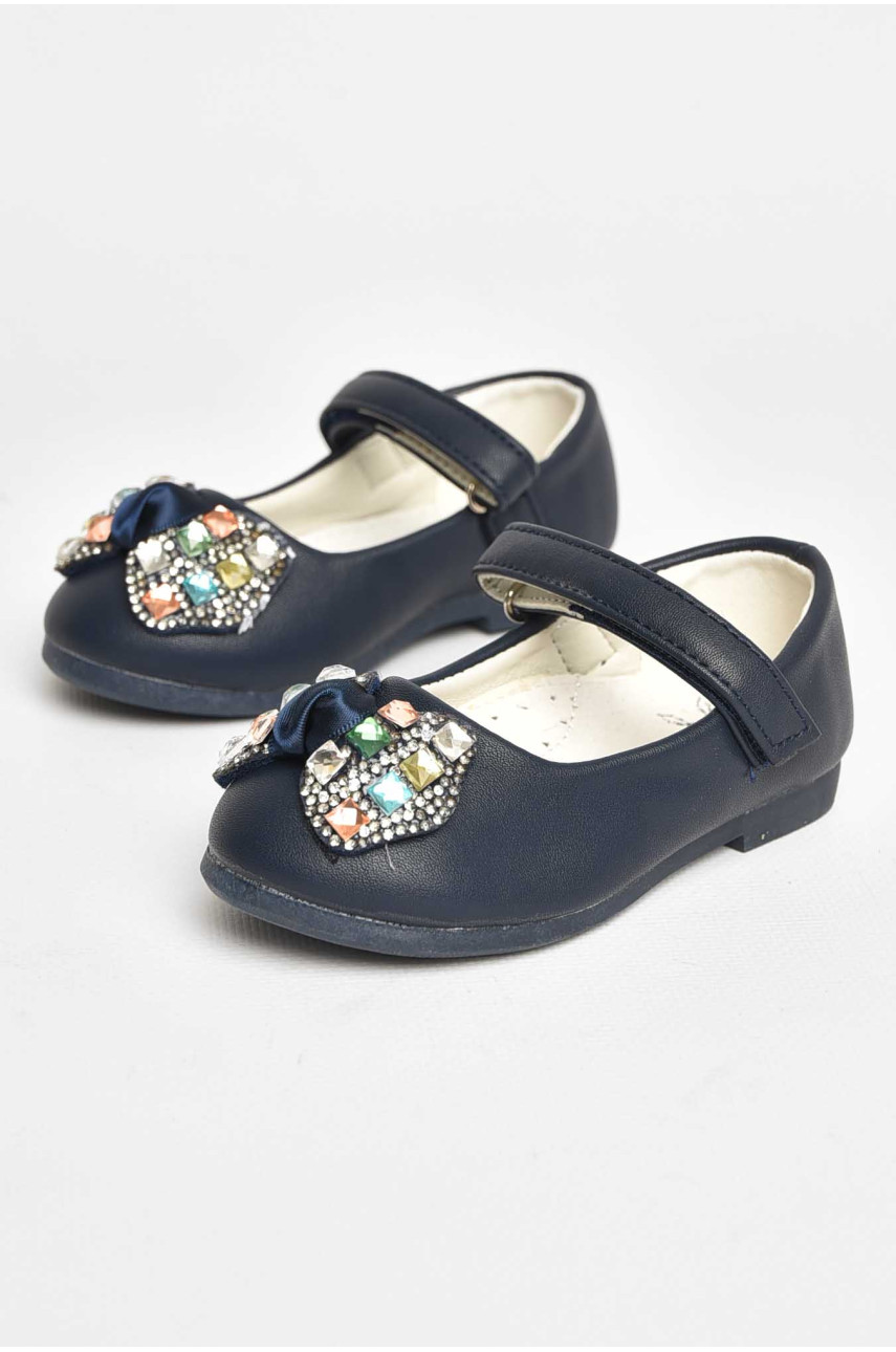 Туфлі для дівчинки темно-синього кольору 701-7 209415