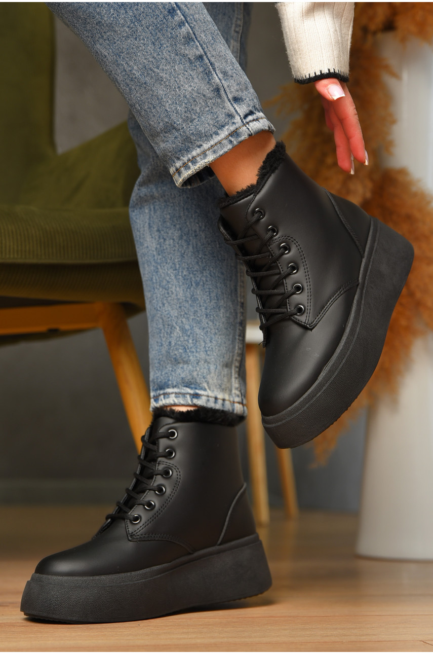Ботинки женские зимние черного цвета 651-1 209425