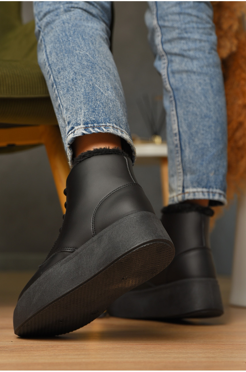 Ботинки женские зимние черного цвета 651-1 209425