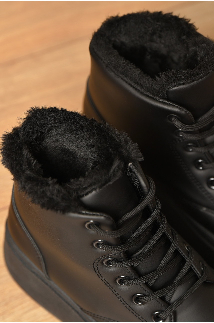 Ботинки женские зимние черного цвета 651-1 209425