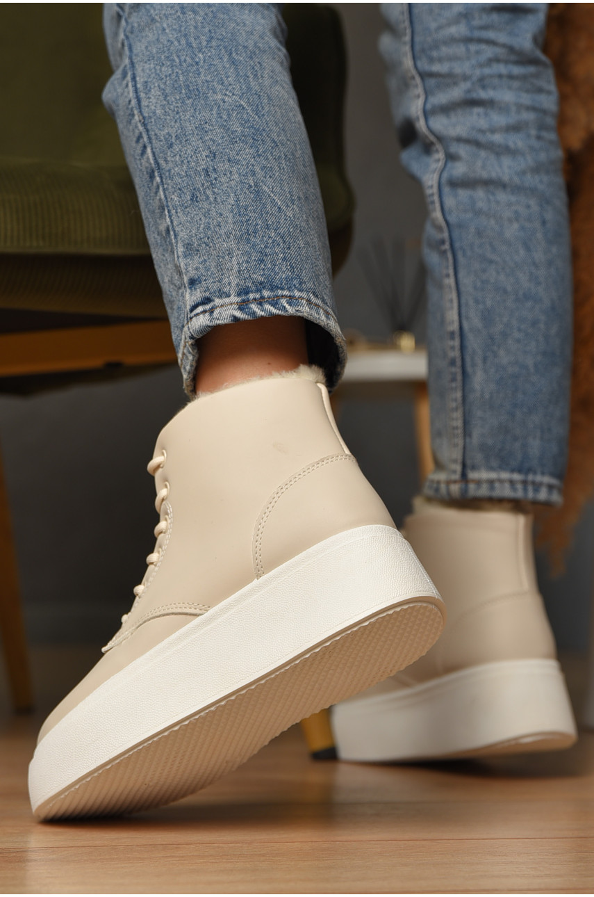 Ботинки женские зимние бежевого цвета 651-7 209426