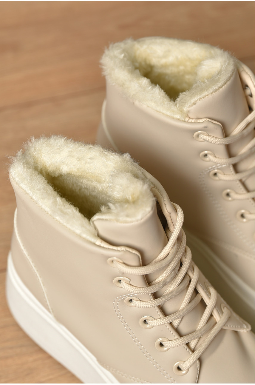 Ботинки женские зимние бежевого цвета 651-7 209426