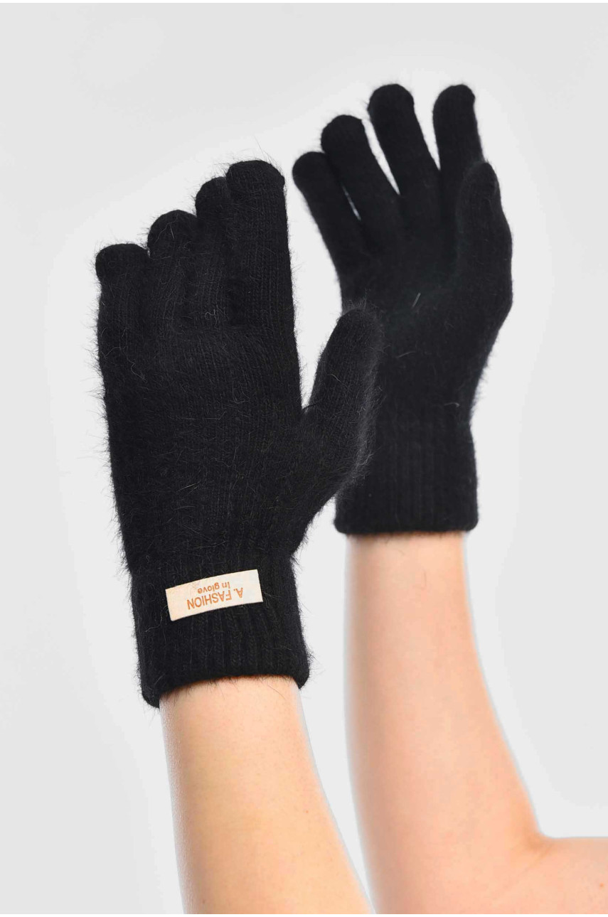 Рукавички жіночі сенсорні чорного кольору 2401 209427