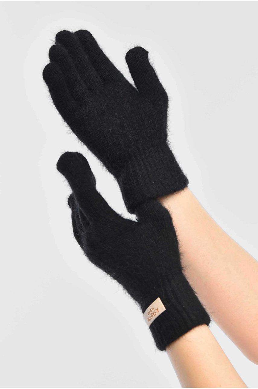 Рукавички жіночі сенсорні чорного кольору 2401 209427