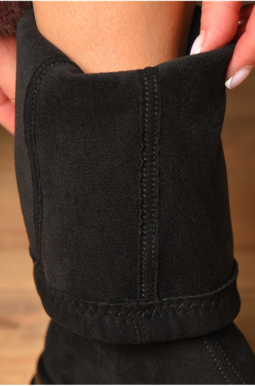 Чоботи жіночі демісезонні чорного кольору на флісі 77-109-3 209430 Чоботи жіночі демісезонні чорного кольору на флісі 77-109-3 209430