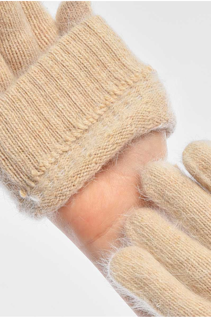 Рукавички жіночі сенсорні світло-бежевого кольору 2401 209439 Рукавички жіночі сенсорні світло-бежевого кольору 2401 209439