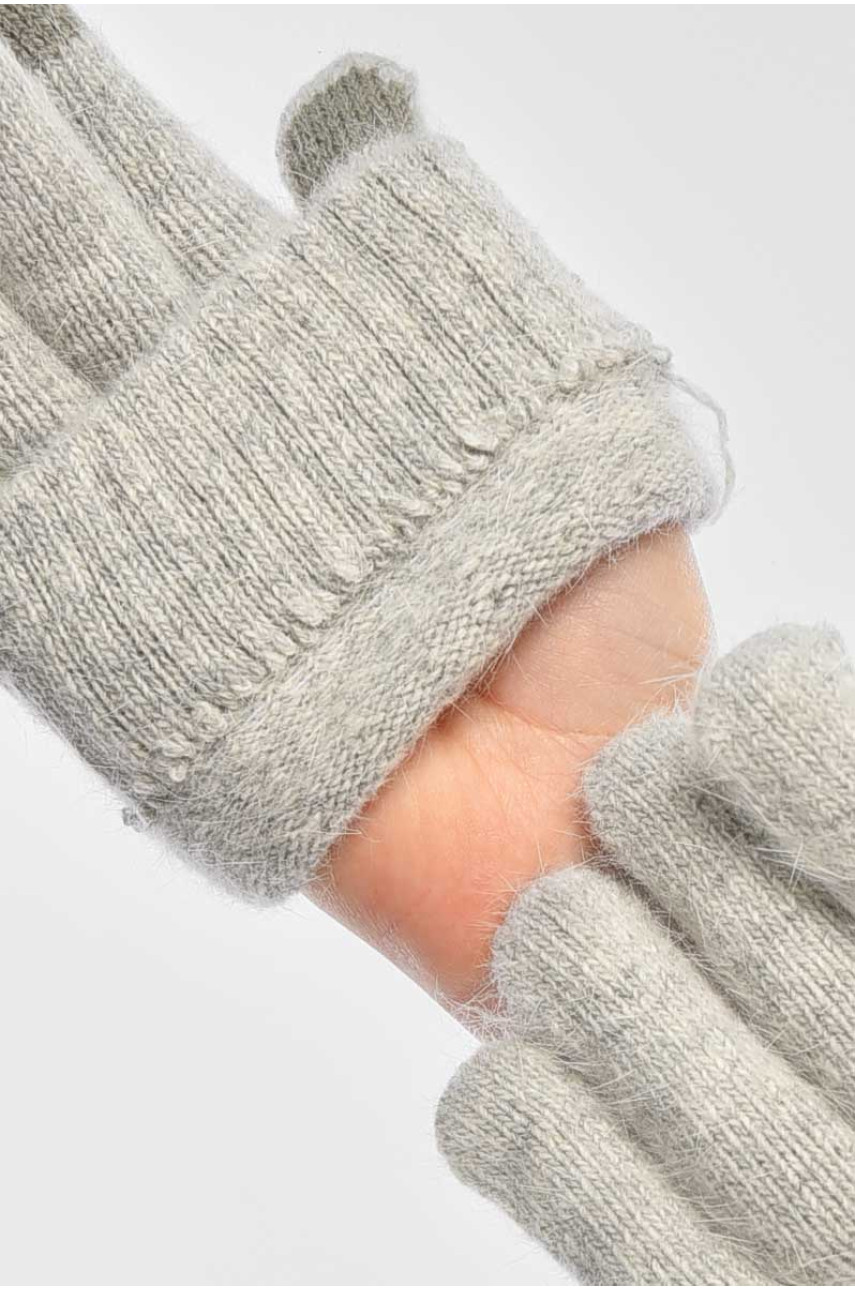 Рукавички жіночі сенсорні світло-сірого кольору 2401 209441 Рукавички жіночі сенсорні світло-сірого кольору 2401 209441