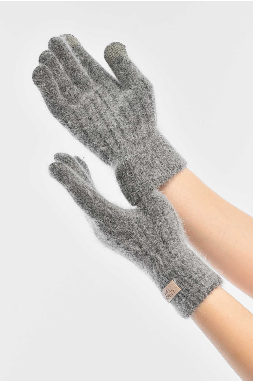 Рукавички жіночі сенсорні сірого кольору 2401 209442
