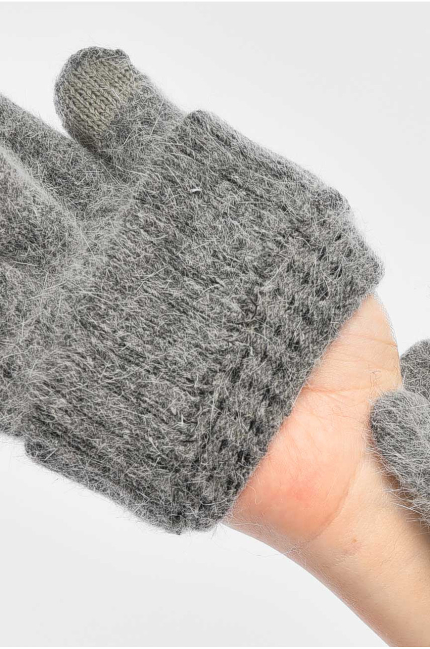 Рукавички жіночі сенсорні сірого кольору 2401 209442 Рукавички жіночі сенсорні сірого кольору 2401 209442