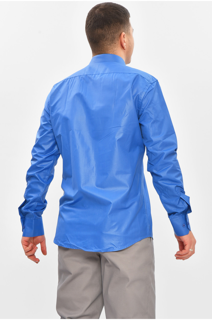 Сорочка чоловіча однотонна синього кольору M1083 209443