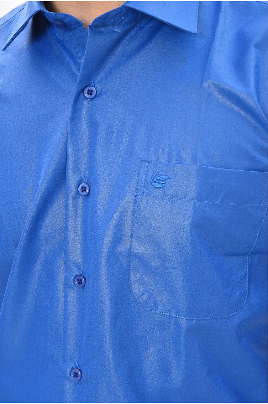 Сорочка чоловіча однотонна синього кольору M1083 209443
