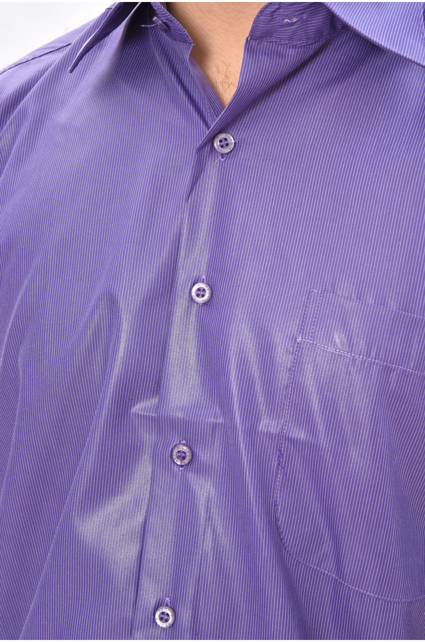 Сорочка чоловіча напівбатальна фіолетового кольору з принтом M1041-S 209451 Сорочка чоловіча напівбатальна фіолетового кольору з принтом M1041-S 209451