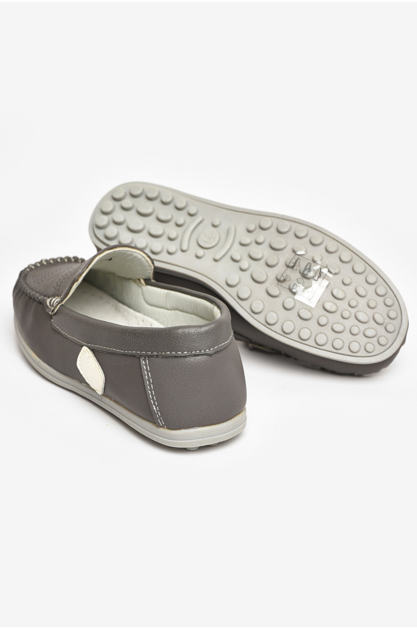Мокасини дитячі для хлопчика темно-сірого кольору 9001-9 209455