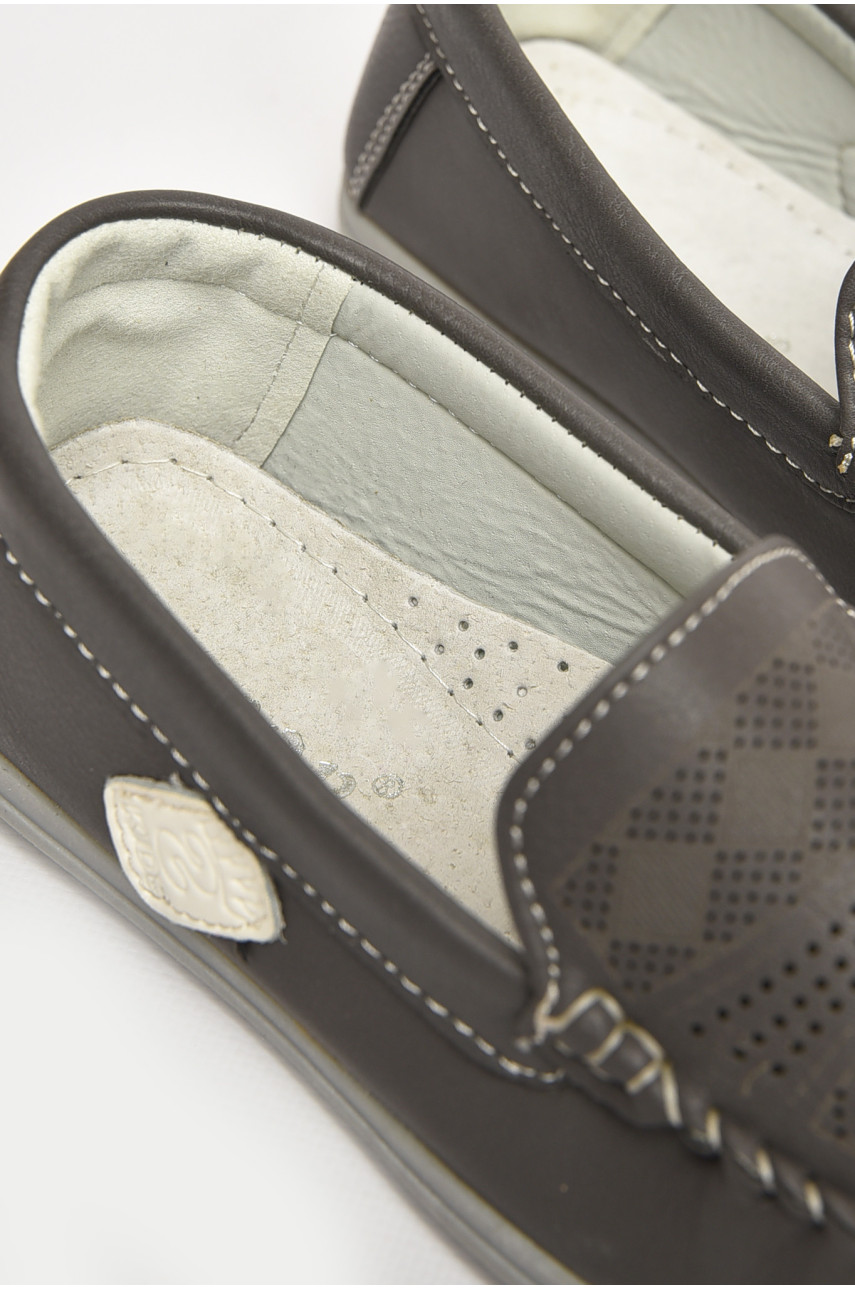 Мокасини дитячі для хлопчика темно-сірого кольору 9001-9 209455