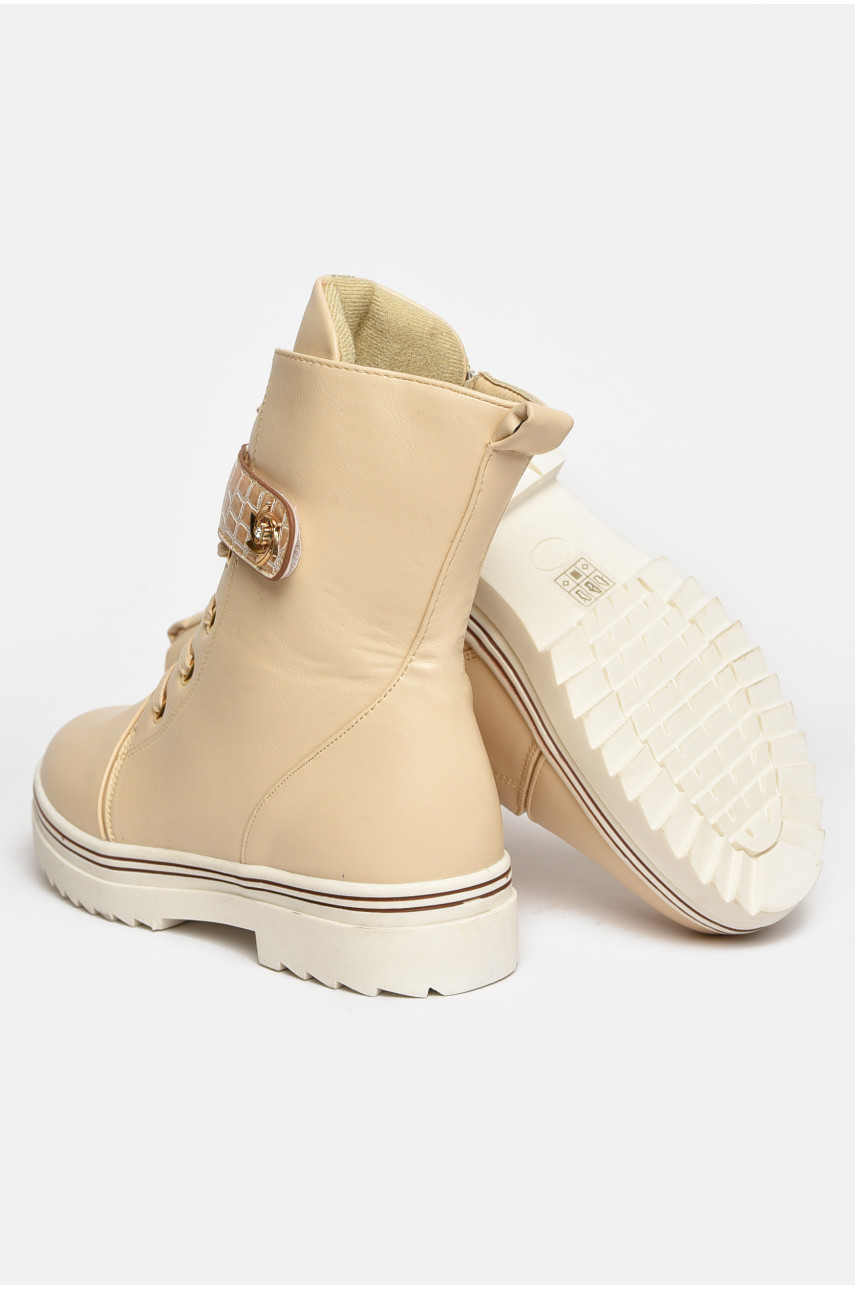 Черевики дитячі демісезонні бежевого кольору 7822-8 209457
