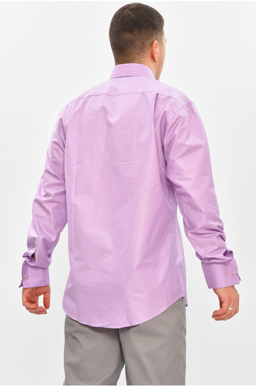 Сорочка чоловіча однотонна бузкового кольору L0808 209458