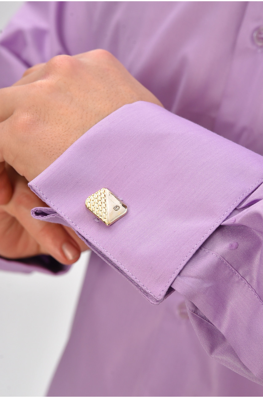 Сорочка чоловіча однотонна бузкового кольору L0808 209458