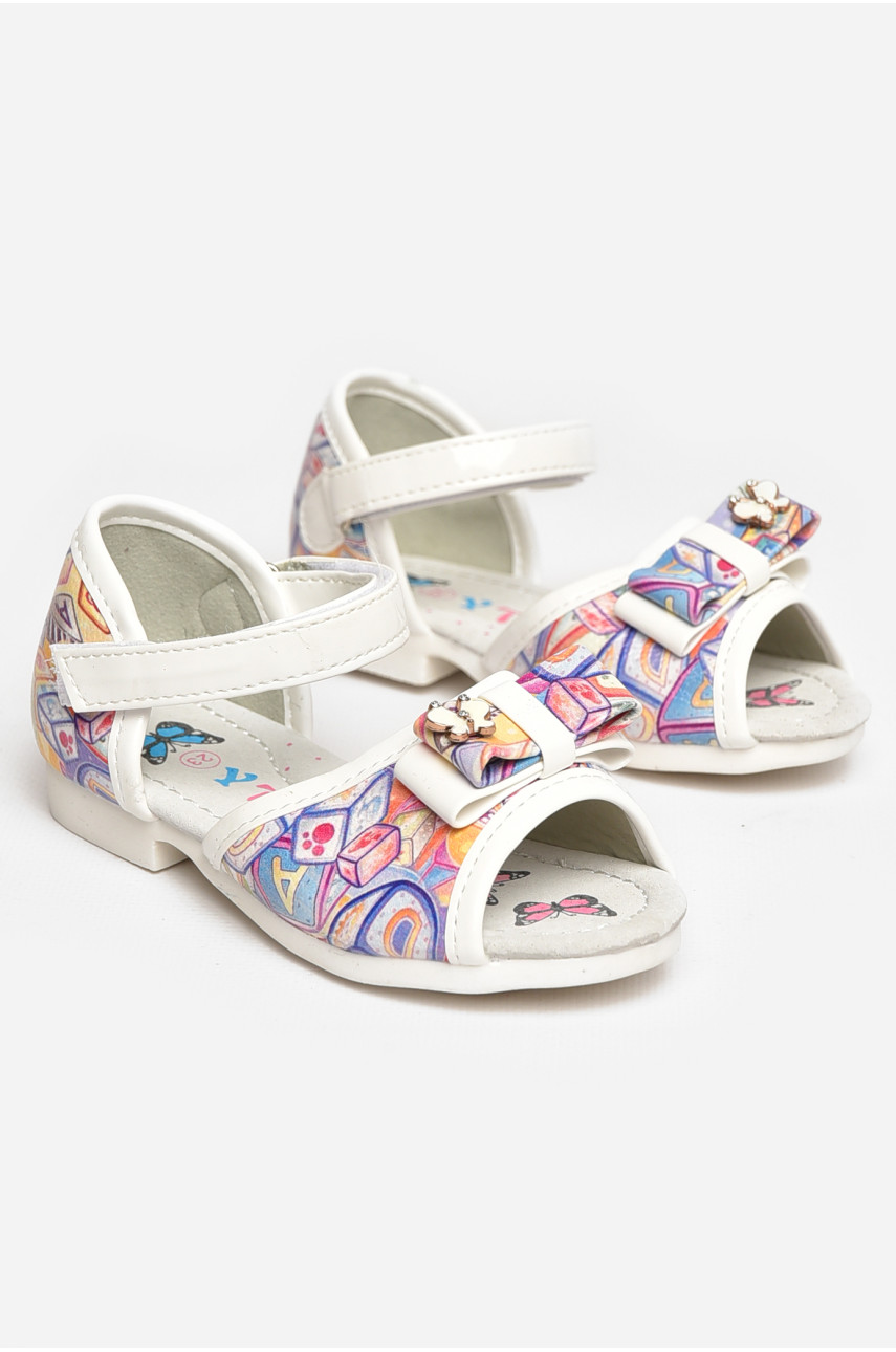 Босоніжки для дівчинки білого кольору 717-1 209460