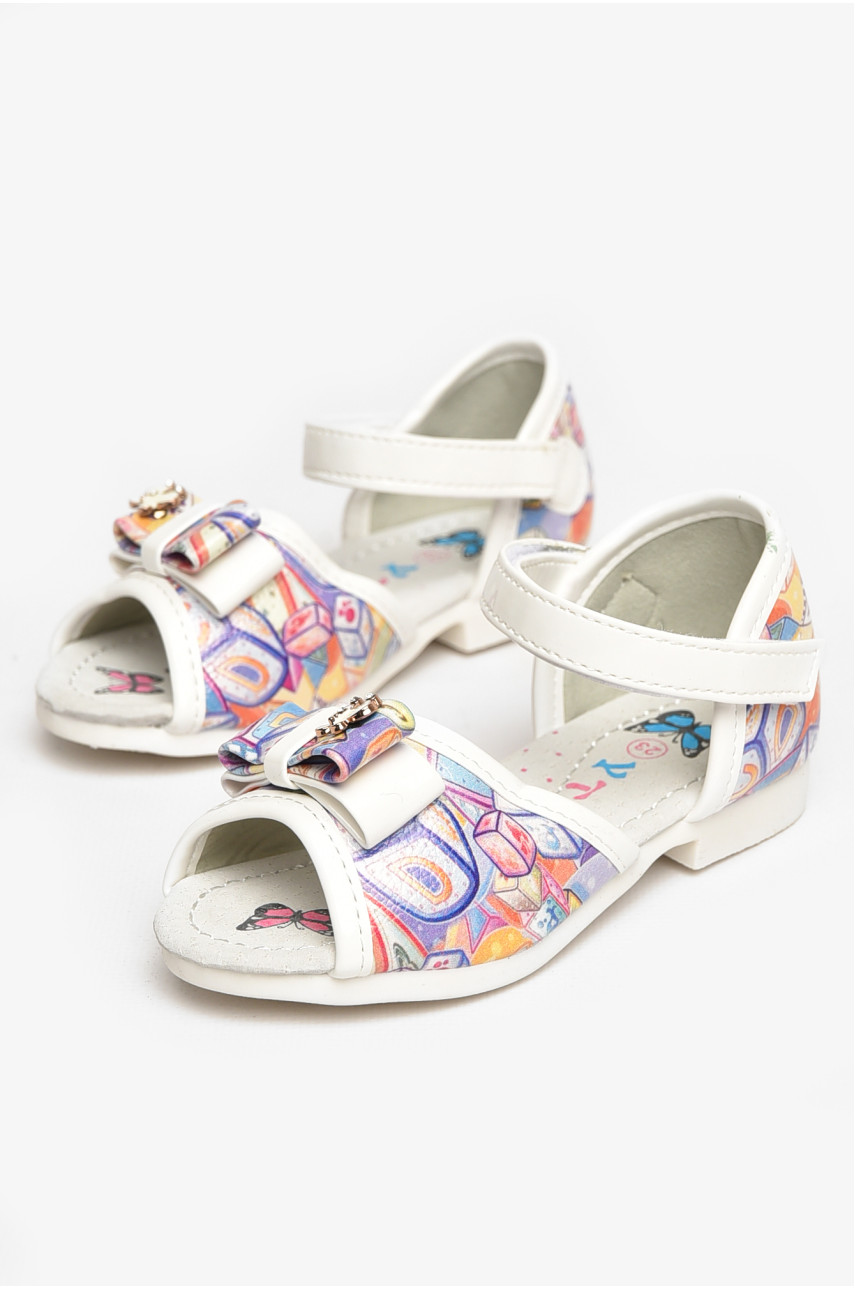 Босоніжки для дівчинки білого кольору 717-1 209460