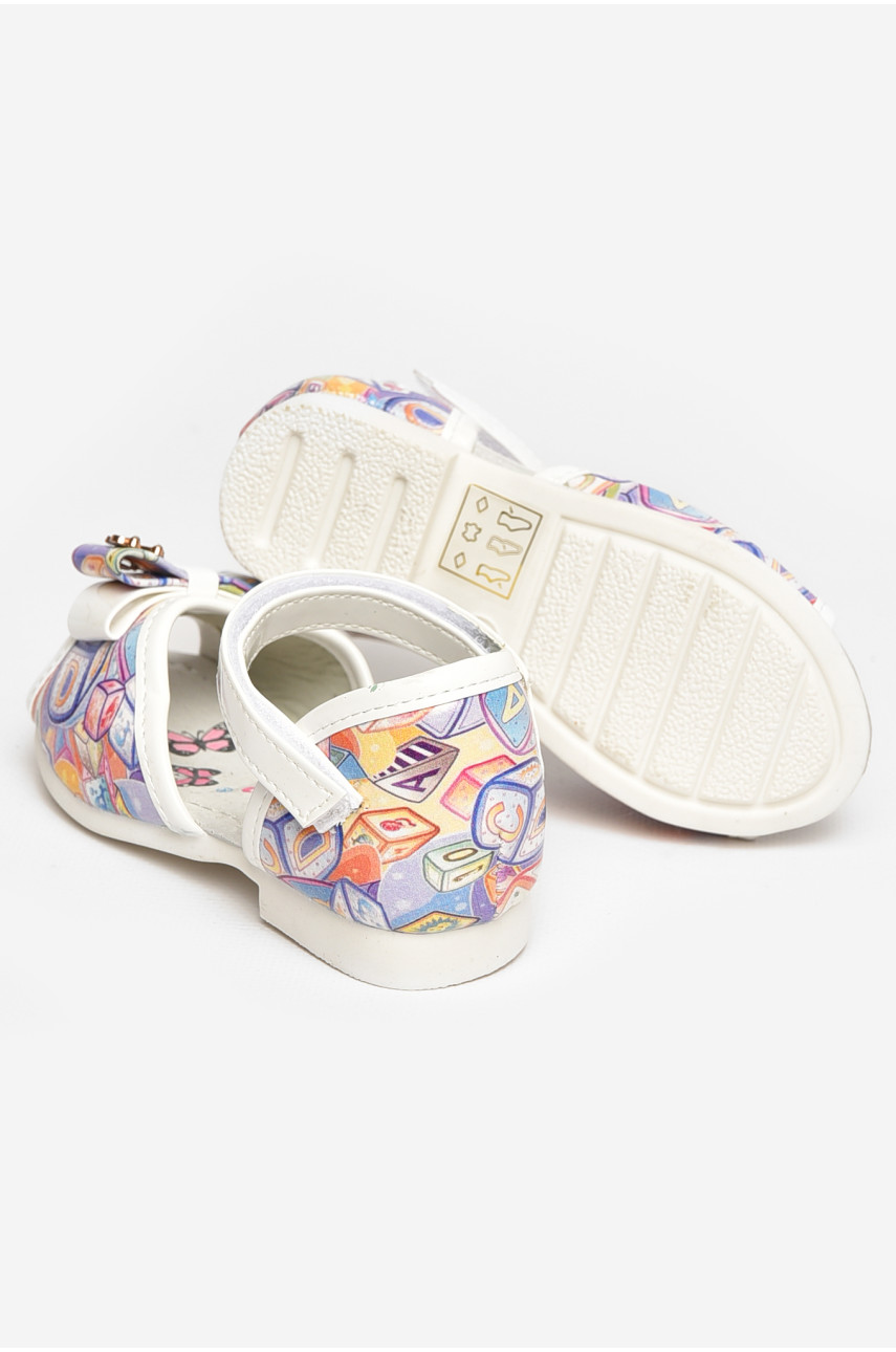 Босоніжки для дівчинки білого кольору 717-1 209460