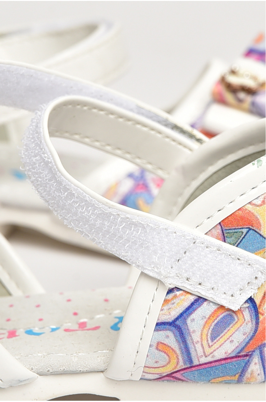 Босоніжки для дівчинки білого кольору 717-1 209460