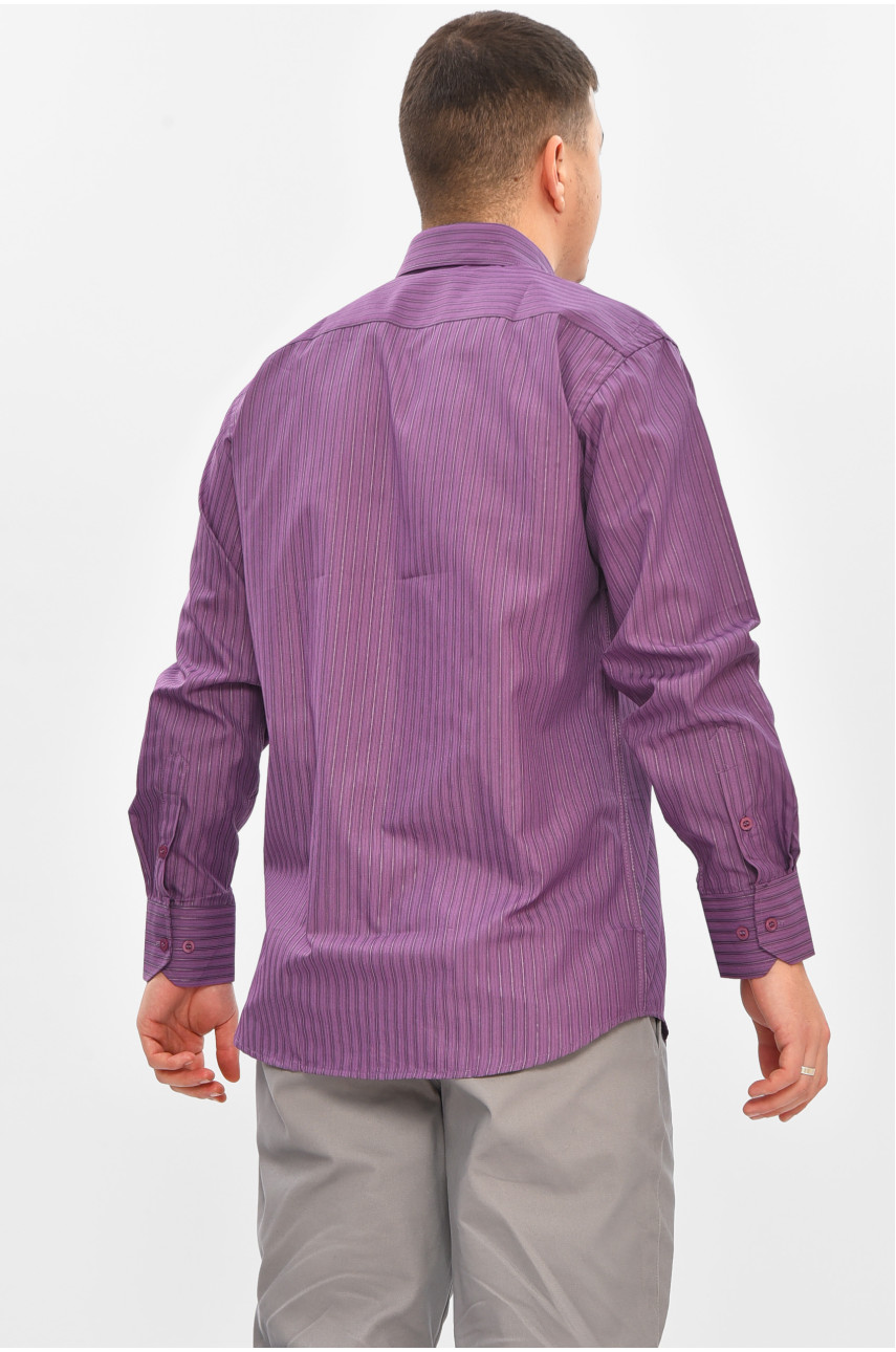 Сорочка чоловіча однотонна фіолетового кольору BTT1239 209464