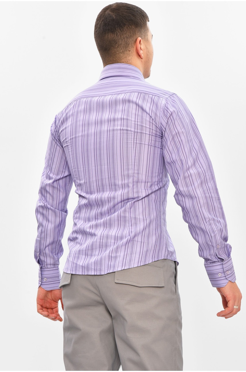 Сорочка чоловіча однотонна бузкового кольору BTT1250 209465