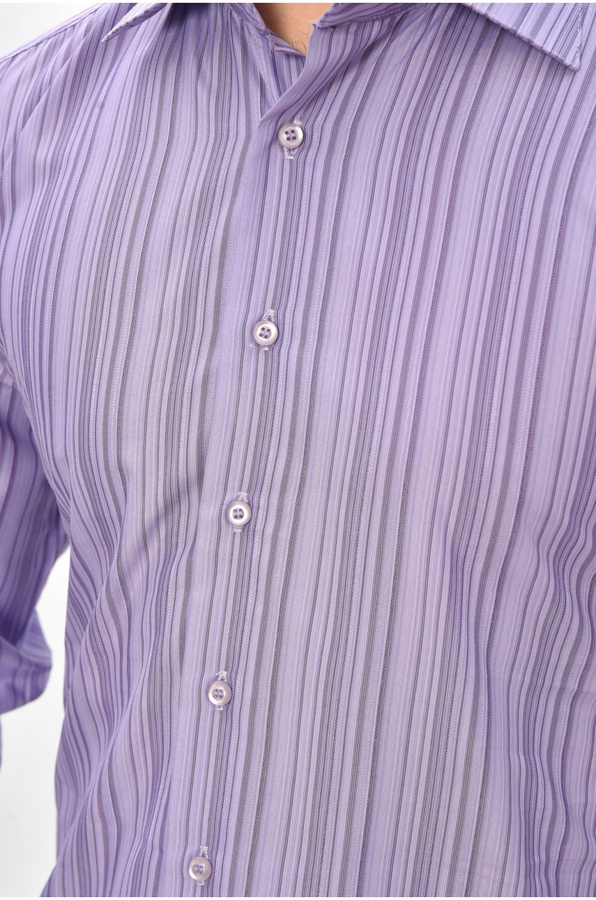 Сорочка чоловіча однотонна бузкового кольору BTT1250 209465