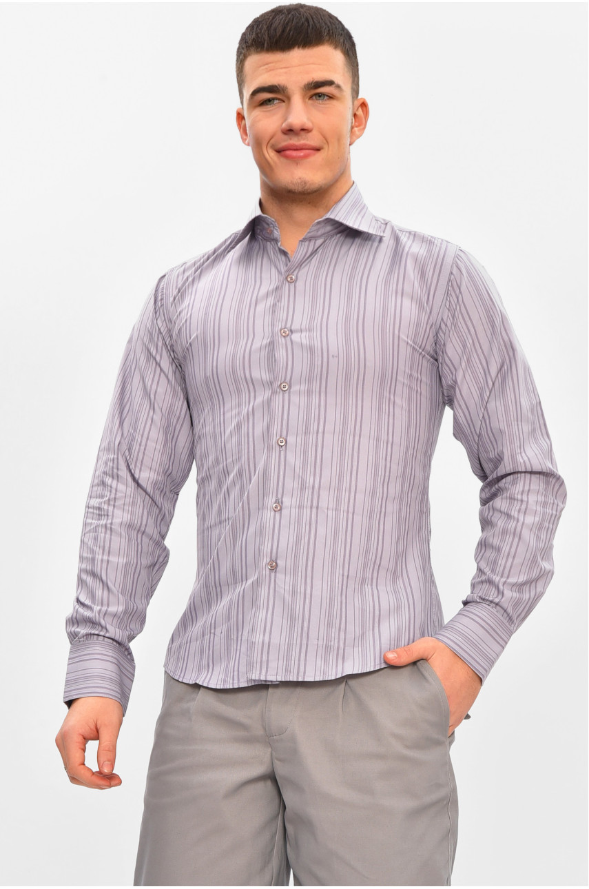 Сорочка чоловіча однотонна сірого кольору BTT1247 209471