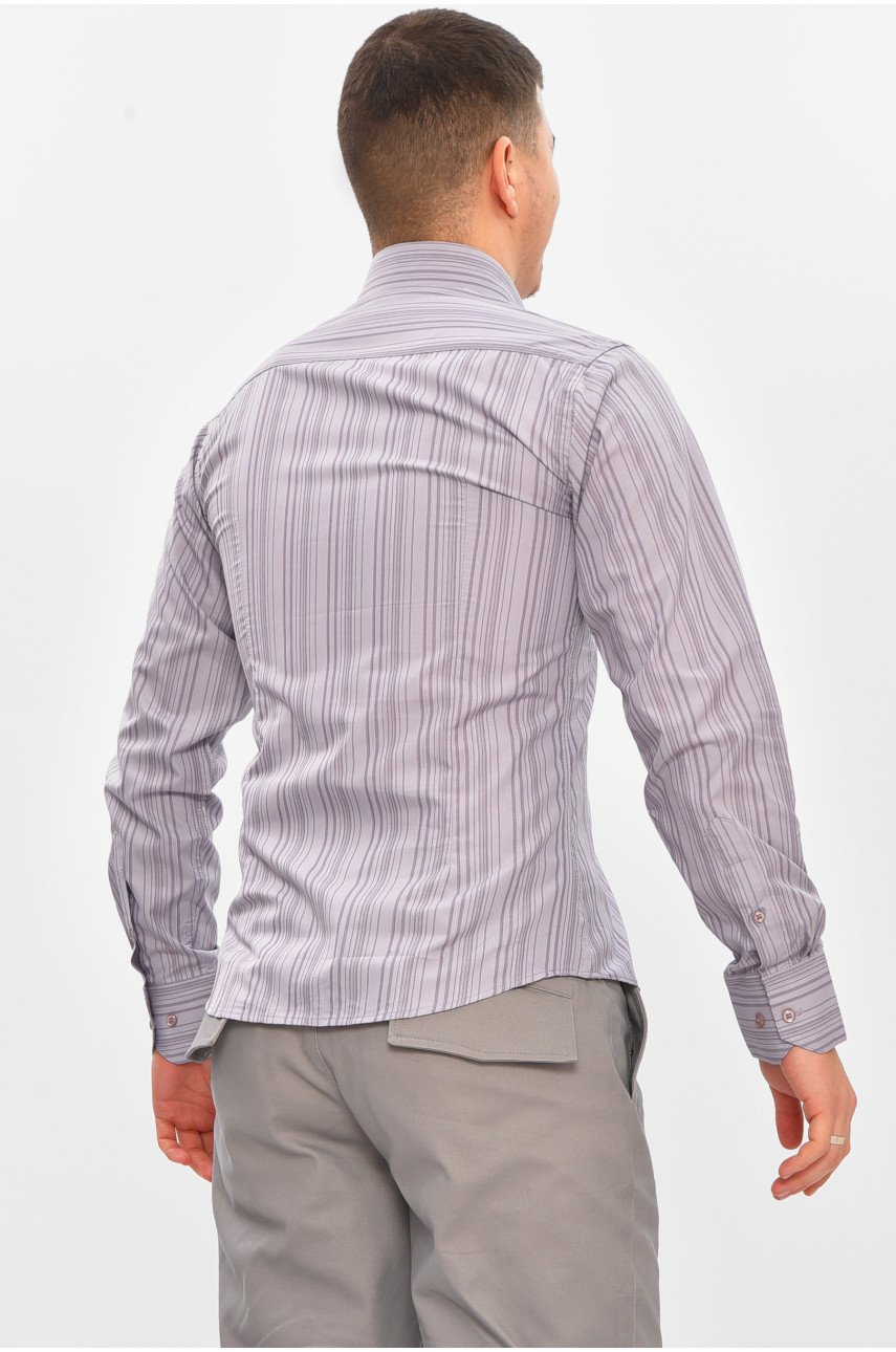 Сорочка чоловіча однотонна сірого кольору BTT1247 209471