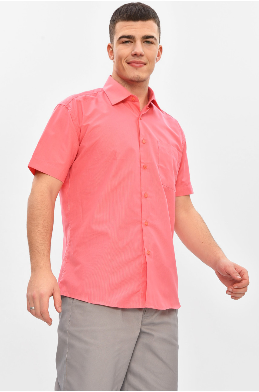 Сорочка чоловіча напівбатальна коралового кольору L1029 209472