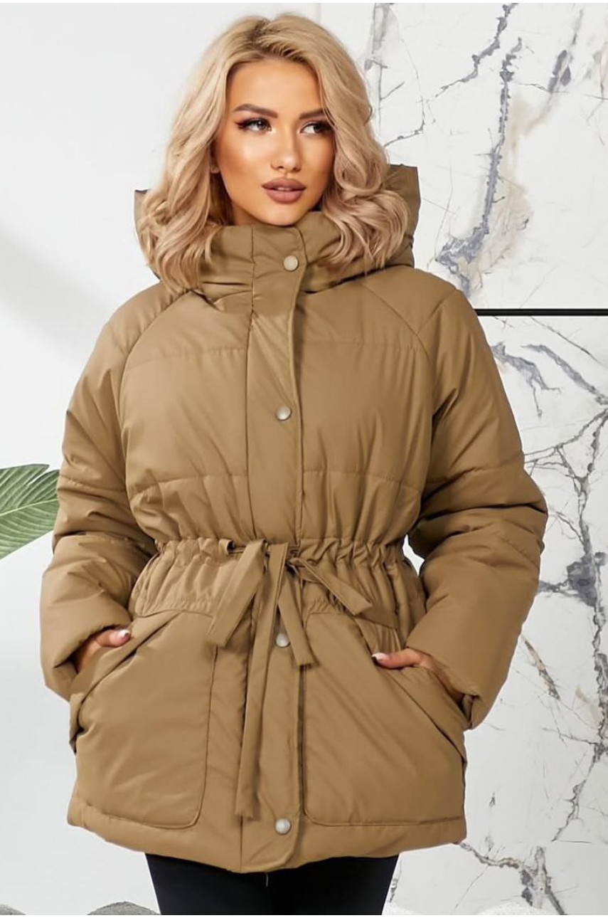 Куртка жіноча демісезонна кольору мокко 292 209476