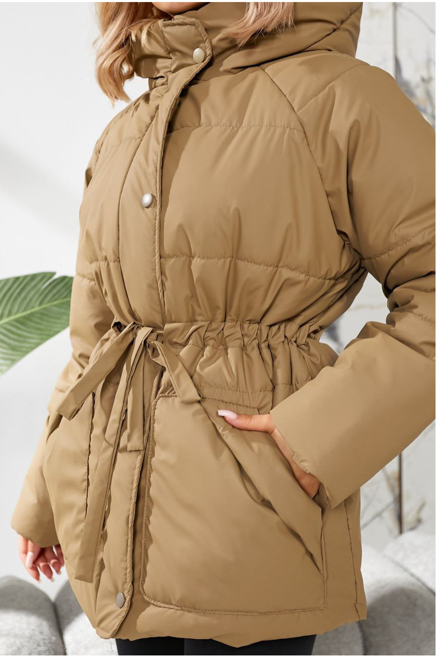 Куртка жіноча демісезонна кольору мокко 292 209476