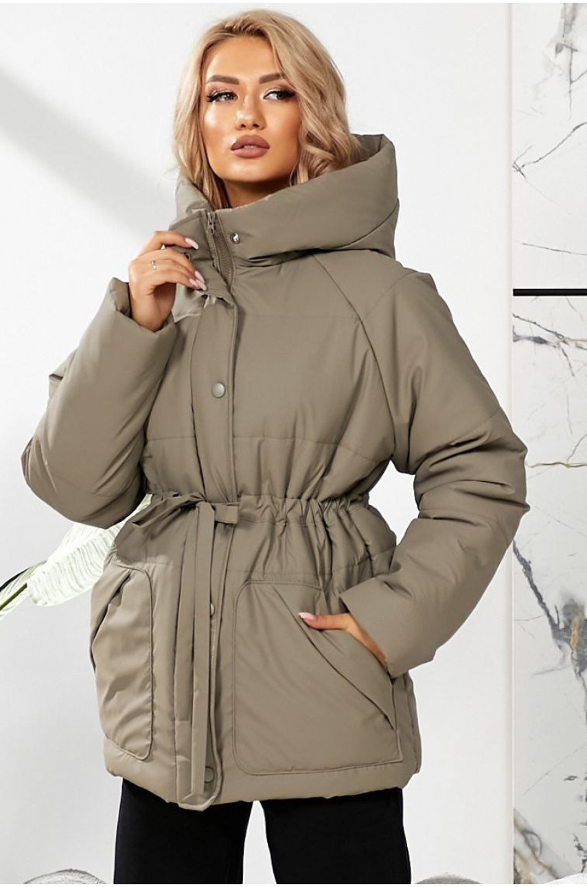 Куртка жіноча демісезонна сірого кольору 292 209477