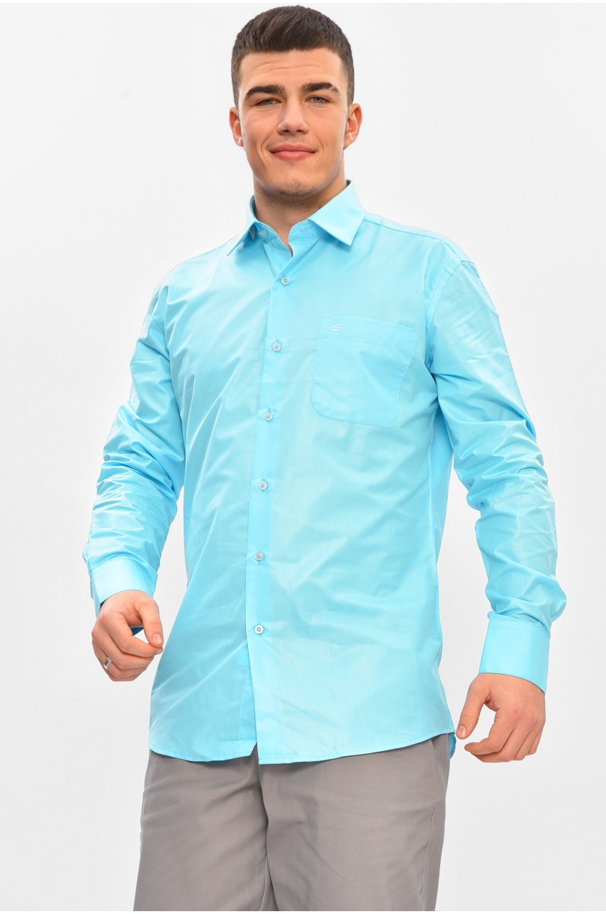 Сорочка чоловіча однотонна блакитного кольору N1064 209478