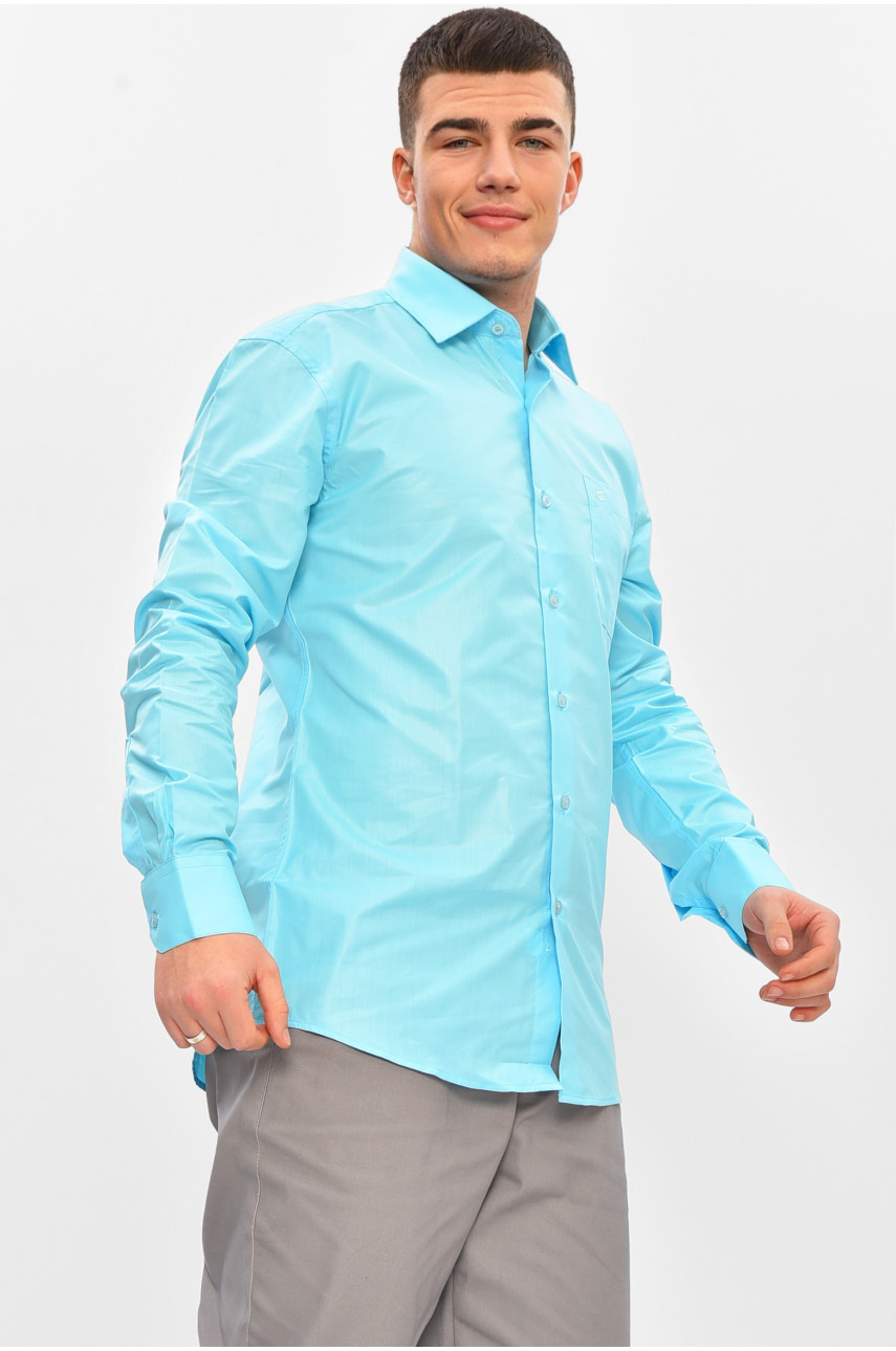 Сорочка чоловіча однотонна блакитного кольору N1064 209478