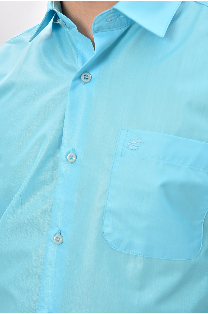 Сорочка чоловіча однотонна блакитного кольору N1064 209478