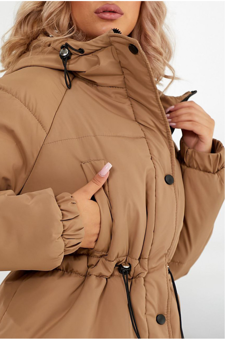 Куртка жіноча демісезонна коричнивого кольору 293 209485 Куртка жіноча демісезонна коричнивого кольору 293 209485