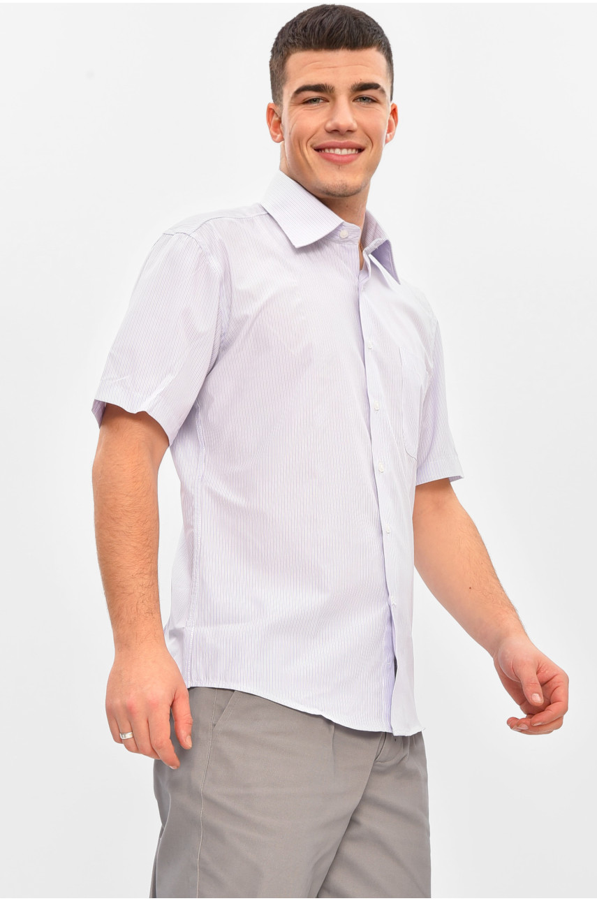 Сорочка чоловіча білого кольору з принтом P0149 209486