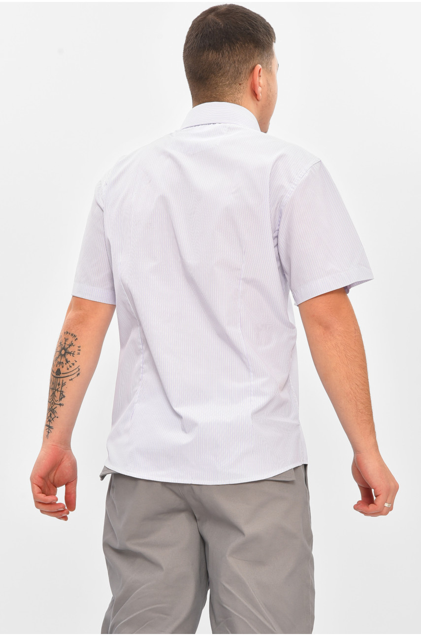 Сорочка чоловіча білого кольору з принтом P0149 209486