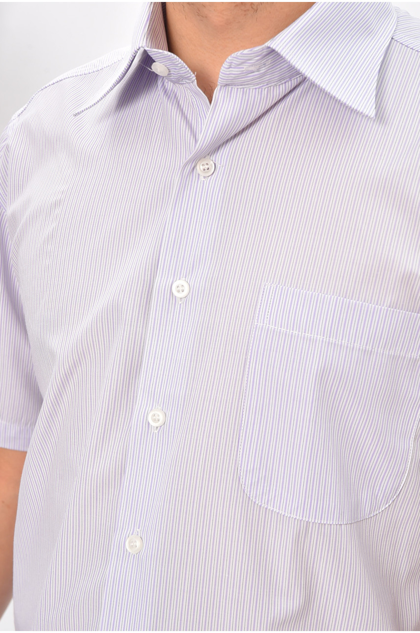 Сорочка чоловіча білого кольору з принтом P0149 209486