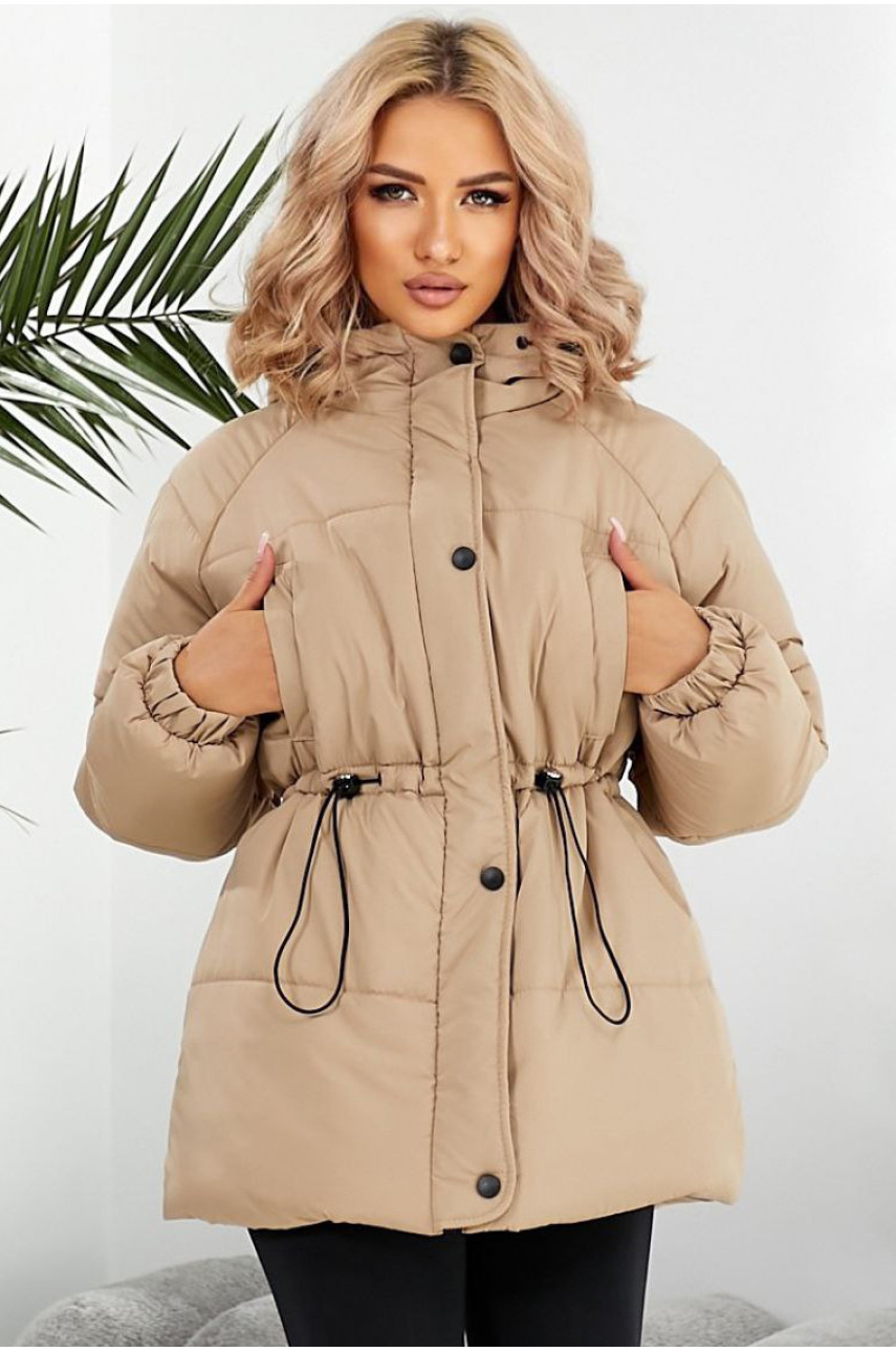 Куртка жіноча демісезонна бежевого кольору 293 209491 Куртка жіноча демісезонна бежевого кольору 293 209491